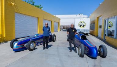Shige Suganuma and Chico Kodama and race cars